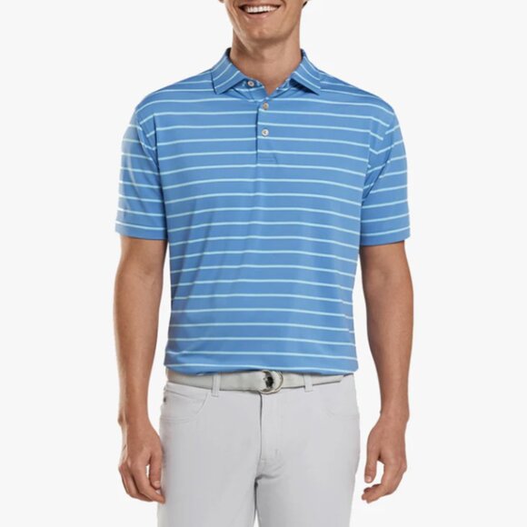 Peter Millar Crown Sport Hanover Stripe Jersey Performance Polo - Picture 2 of 8